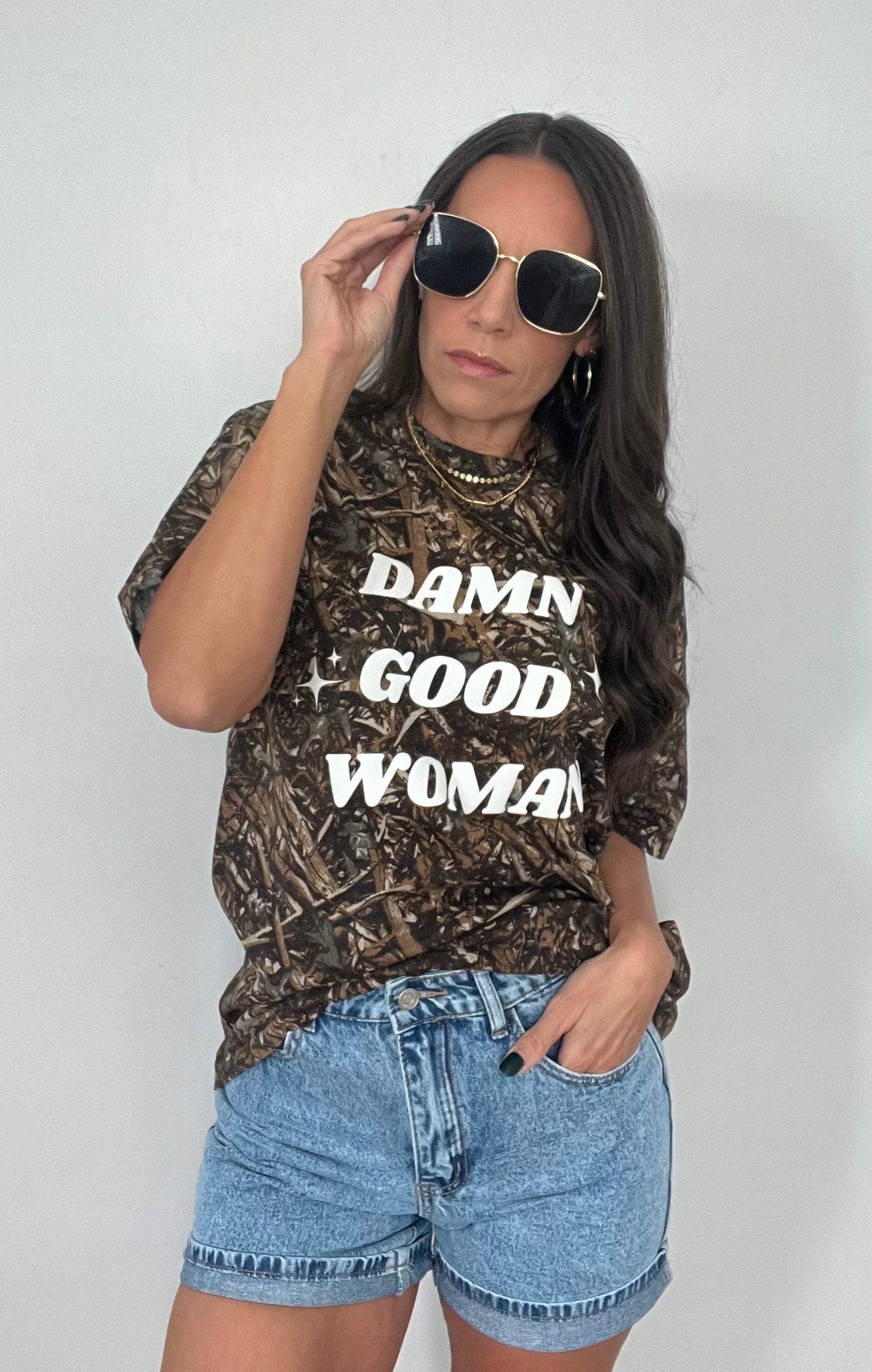 ‘Damn Good Woman’ Camo Tee