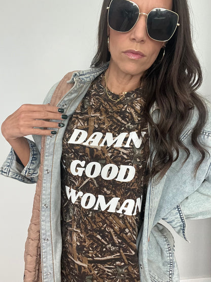 ‘Damn Good Woman’ Camo Tee